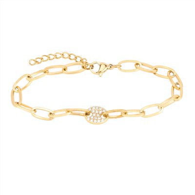 타원형 링크 체인 팔찌