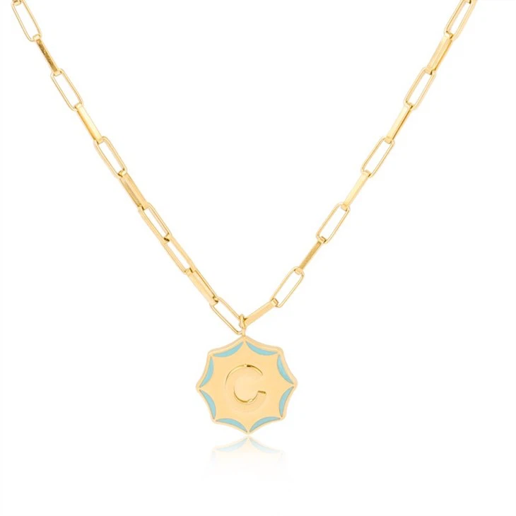 dainty custom letter necklace