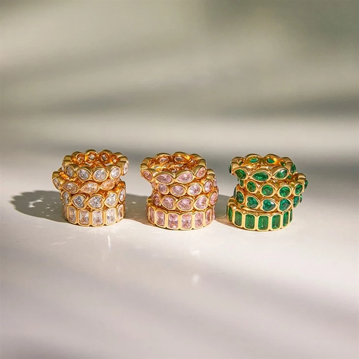 Minimalist Zircon Design Rings factory