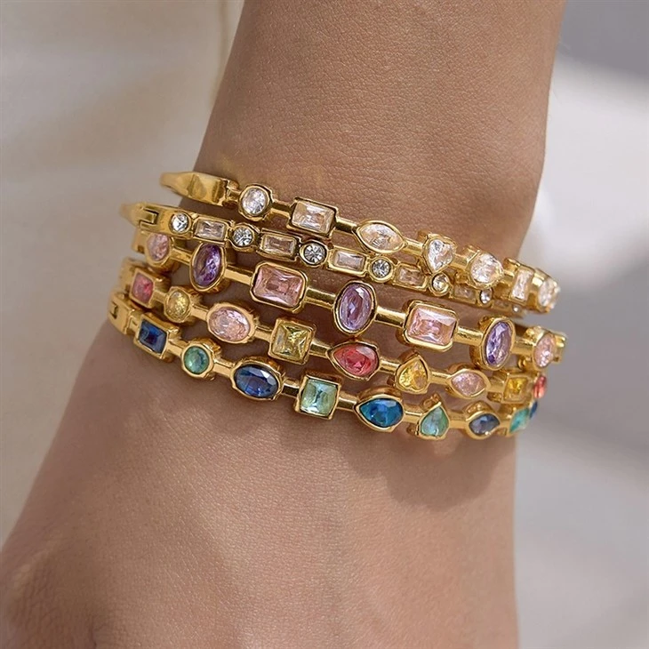 Multi Color CZ Bangle suppliers