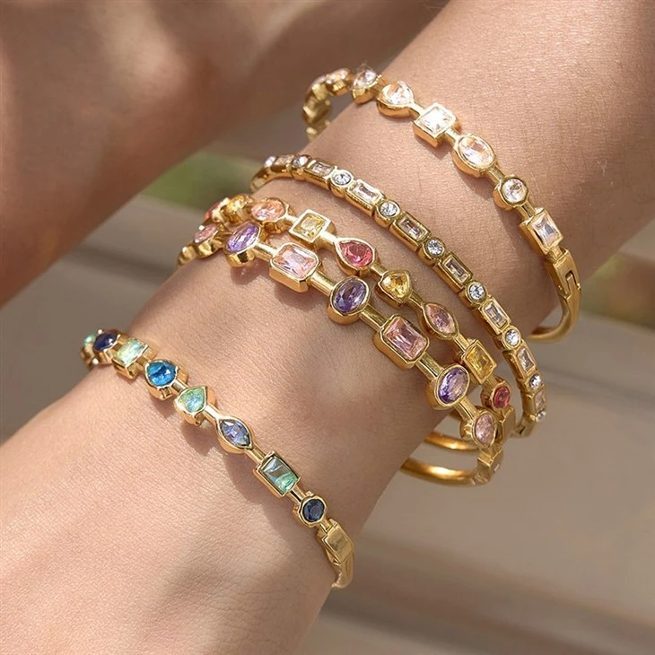 Multi Color CZ Bangle best