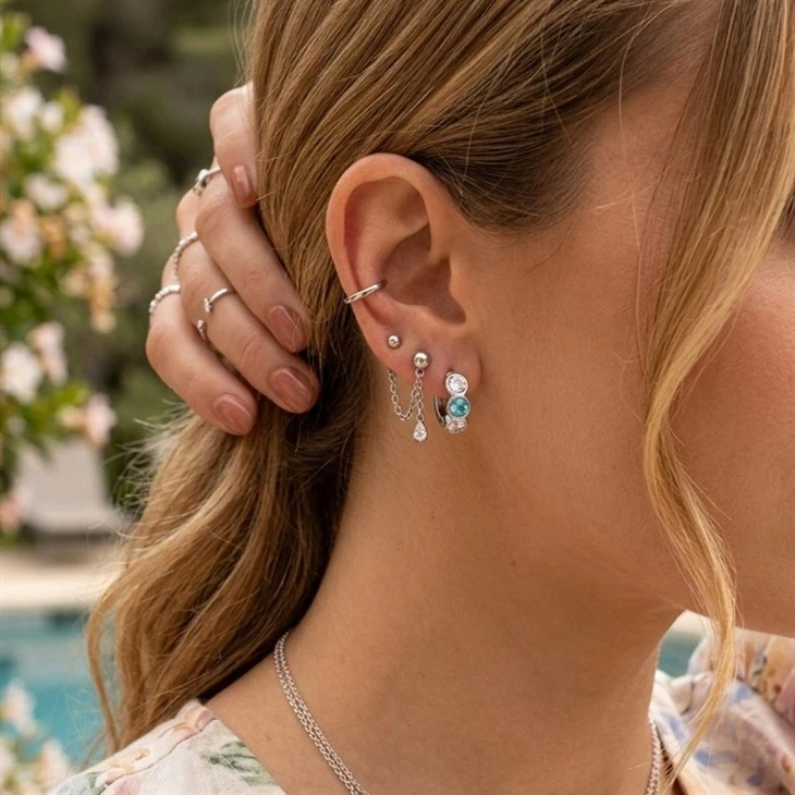 Spring Color CZ Huggie Hoops factory