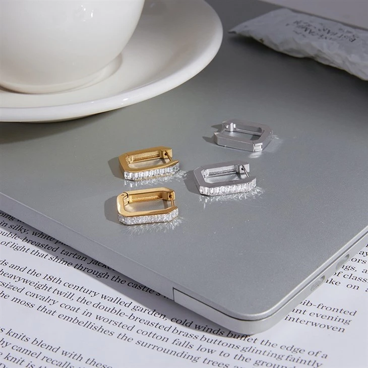 Unique Zircon Rectangle Earrings price